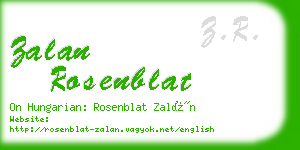 zalan rosenblat business card